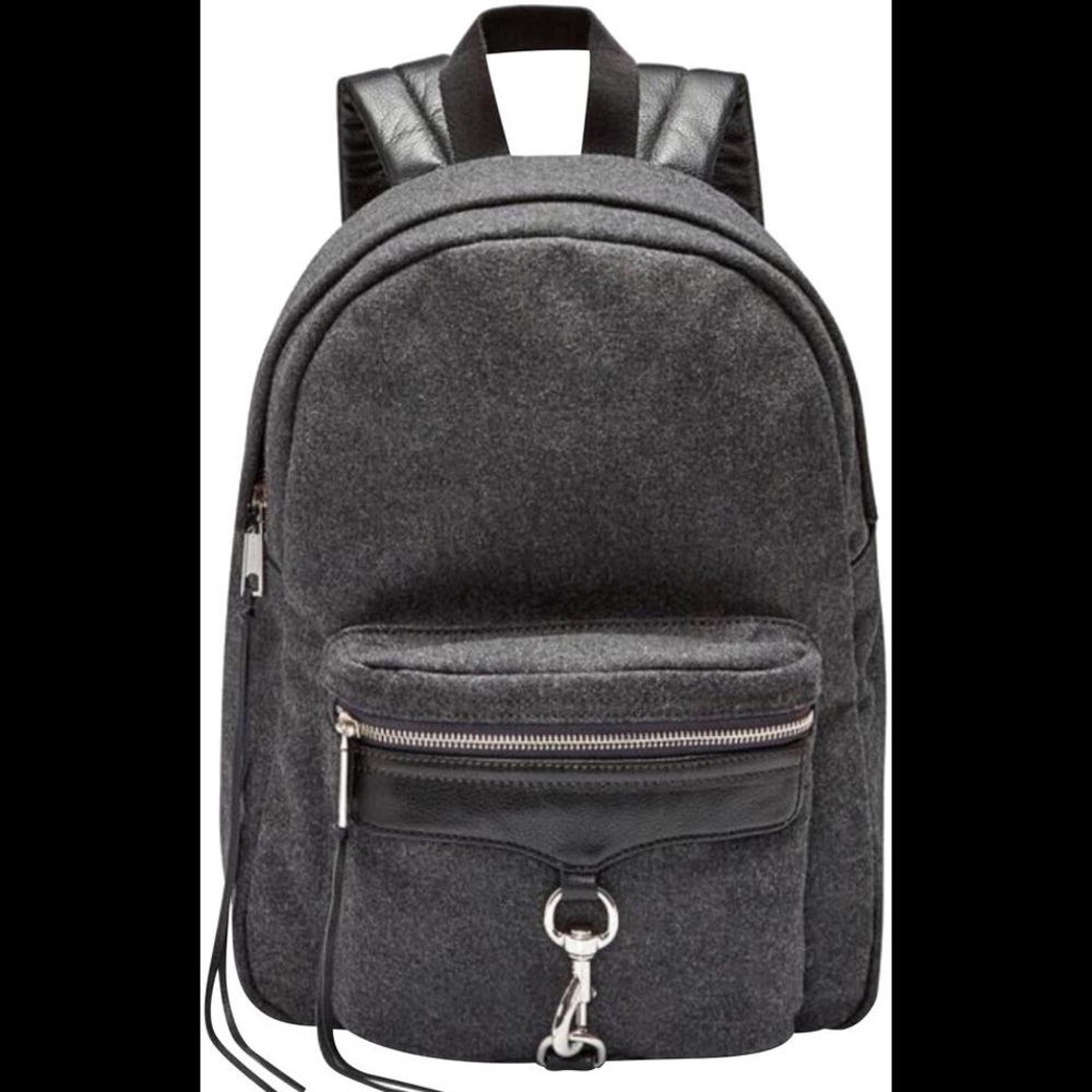 Rebecca Minkoff grey wool backpack